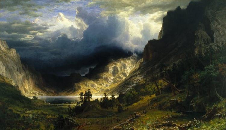 Albert Bierstadt Storm in the Rocky Mountains, Mount Rosalie